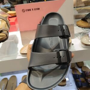 Premium EVA Comfort Slide Sandals | Adjustable Buckle | Lightweight | Dark Grey